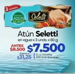 Supermercados Surtiplaza Seletti Atún en agua oferta