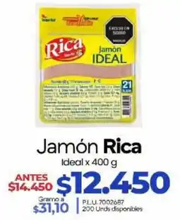 Supermercados Surtiplaza Jamón Rica Ideal oferta