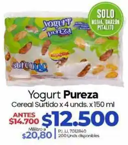Supermercados Surtiplaza Yogurt Pureza Cereal Surtido oferta