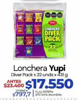 Supermercados Surtiplaza Lonchera Yupi oferta