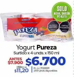 Supermercados Surtiplaza Yogurt Pureza oferta