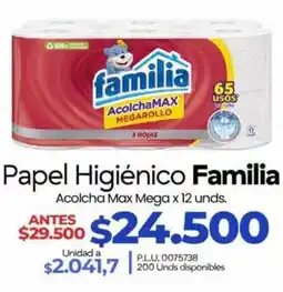 Supermercados Surtiplaza Familia Papel Higiénico Acolcha Max Mega oferta