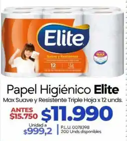 Supermercados Surtiplaza Elite Papel Higiénico Elite oferta