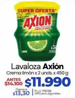 Supermercados Surtiplaza Axion lavaloza crema limón oferta