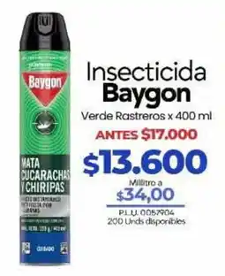 Supermercados Surtiplaza Baygon Insecticida Verde Rastreros oferta