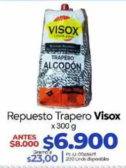 Supermercados Surtiplaza Visox trapero algodón oferta
