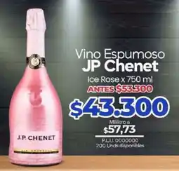 Supermercados Surtiplaza J.P. CHENET Vino Espumoso Ice Rose oferta