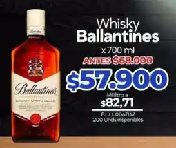 Supermercados Surtiplaza Ballantines Whisky oferta