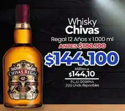 Supermercados Surtiplaza Whisky Chivas Regal 12 Años oferta