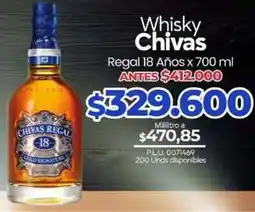 Supermercados Surtiplaza Whisky Chivas Regal 18 Años oferta