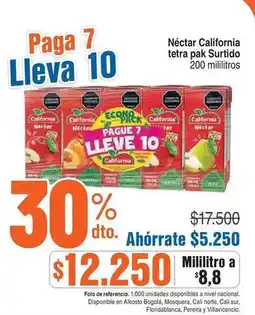 Alkosto California - néctar tetra pak surtido oferta