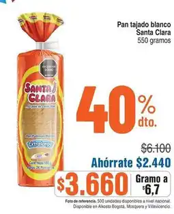 Alkosto Santa clara - pan tajado oferta