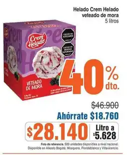 Alkosto Crem helado - helado veteado de mora oferta