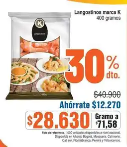 Alkosto Nacional - langostinos oferta