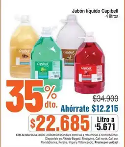 Alkosto Capibell - jabón líquido oferta