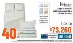 Alkosto Estilo - juego de sábanas doble estampado 120 g oferta