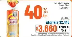 Alkosto Santa clara - pan tajado blanco oferta