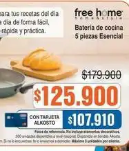 Alkosto Free home - batería de cocina 5 piezas esencial oferta