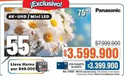 Alkosto Panasonic - tv 4k-uhd / mini led oferta