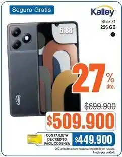 Alkosto Kalley - black z1 256 gb oferta
