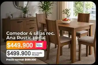 Pago - comedor 4 sillas rec