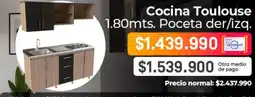 Easy Pago - cocina toulouse 1.80mts. poceta der/izq oferta