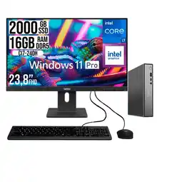 Falabella Computador Tiny Neo 50Q Core 7-240H SSD 2TB Ram 16Gb Fhd 24 W11 Pro oferta