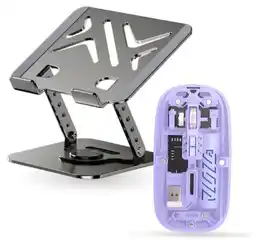 Falabella Soporte Laptop 360° Aluminio Con Mouse Slim Bluetooth Dual Silent Lila Grs Con Lila Grs Con Lila oferta