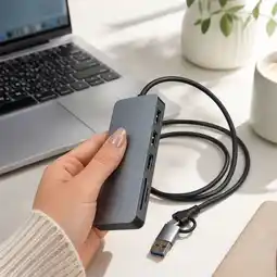 Falabella Adptador Hub Tipo-C Con 4 Puertos, 4XUSB 3.0XUSB, Color Gris oferta