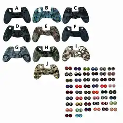 Falabella Protector Funda Silicona De Diseño + 2 Grips Para Control Ps4 oferta