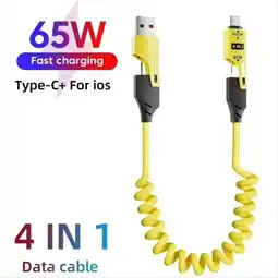 Falabella Cable de Carga Rápida 4 en 1 USB Tipo C y Lightning 65W oferta
