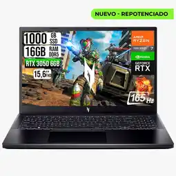 Falabella Portatil V15 AMD RYZEN 7 7445HS RTX 3050 6GB SSD 1TB RAM 16GB LED FHD 165HZ oferta