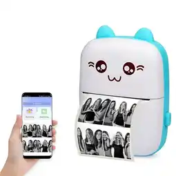 Falabella Mini Impresora Térmica Portátil Bluetooth Gato 10 Rollos oferta