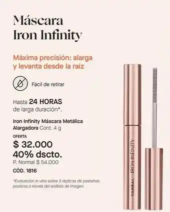 Yanbal - iron infinity máscara metálica