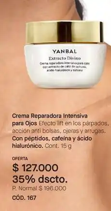 Yanbal Yanbal - crema reparadora intensiva para ojos oferta
