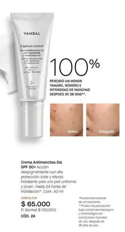 Yanbal Yanbal - crema antimanchas dia spf 50+ accion despigmentante oferta