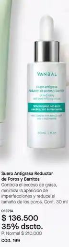 Yanbal Yanbal - suero antigrasa reductor de poros y barritos oferta