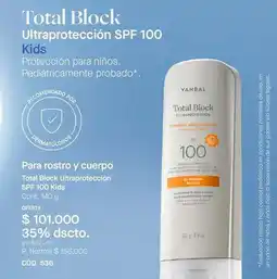 Yanbal Yanbal - total block ultraprotección spf 100 kids oferta