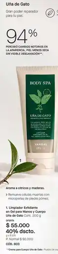 Yanbal Piel - limpiador exfoliante en gel para manos y cuerpo uña de gato oferta