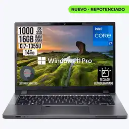 Falabella Portatil Travelmate Intel Core i7-1355U RAM 16GB SSD 1TB LCD 14 W11 Profesional oferta