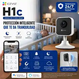 Falabella H1c Cámara Wi-Fi Full HD 1080p con Audio Bidireccional, Visión Nocturna y 512 GB oferta