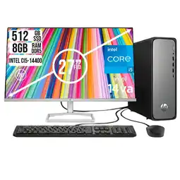 Falabella COMPUTADOR DE ESCRITORIO OMNIDESK SLIM CORE I5-14400 RAM 8GB SSD 512GB FHD 23.8 oferta