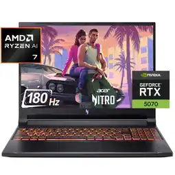 Falabella PORTÁTIL GAMER NITRO V 16 AI - RYZEN 7 - RTX 5070 8GB - 16GB RAM - 1TB SSD - 16 WUXGA 180 Hz oferta