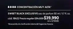 Cyzone Exclusive - sweet black exclusive eau de parfum 50 ml / 1.7 fl. oz. cód. 18432 oferta