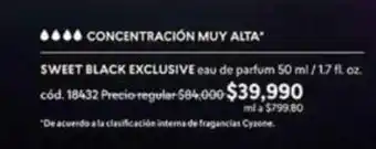 Cyzone Exclusive - sweet black exclusive eau de parfum 50 ml / 1.7 fl. oz. cód. 18432 oferta