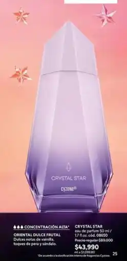 Cyzone Star - crystal star eau de parfum 50 ml / 1.7 fl.oz oferta