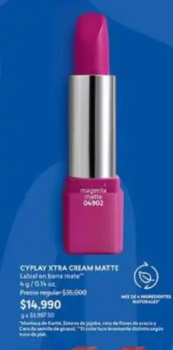 Cyzone Magenta - cyplay xtra cream matte labial en barra mate 04902 oferta
