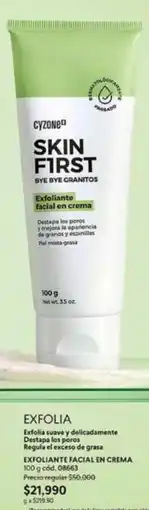 Cyzone First - exfoliante facial en crema oferta