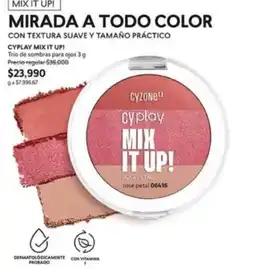 Cyzone Textura - cyplay mix it up! trio de sombras para ojos oferta