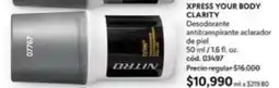 Cyzone Nitro - xpress your body clarity desodorante antitranspirante aclarador de piel cód. 03497 oferta